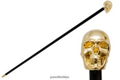 Aksesuarlar PASOTTI üniseks ba w33or - altın kafatası bastonu RZHTTX231
