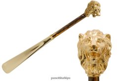 Aksesuarlar PASOTTI üniseks cs w37po - altın aslan ayakkabı çekeceği, inci kahverengi şaft RZHTTX260