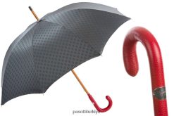 şemsiye | PASOTTI erkekler 142 51404-5 p - kırmızı deri saplı şemsiye RZHTTX110