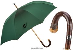 şemsiye | PASOTTI erkekler 142 pto cn9 cbr - kırmızı noktalı koyu yeşil ahşap şemsiye RZHTTX142