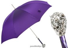 şemsiye | PASOTTI erkekler 478 1084-7 w37pv - gümüş aslan saplı mor şemsiye RZHTTX61