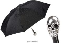 şemsiye | PASOTTI erkekler 64 punto w33 - kafatasları baskı gümüş kafatası şemsiyesi RZHTTX173