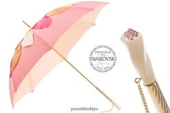 şemsiye | PASOTTI kadınlar 163 sum-3 s7 - yapraklı güzel pembe şemsiye, çift kumaş RZHTTX517