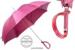 şemsiye | PASOTTI kadınlar 185n 21284-18 a - pembe swarovski şemsiye, çift kumaş RZHTTX540