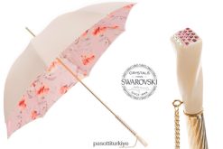 şemsiye | PASOTTI kadınlar 189 5f211-8 s7 - fildişi ve pembe çiçekli şemsiye RZHTTX339