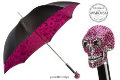 şemsiye | PASOTTI kadınlar 189n 50884-2 w333fu - fuşya güller swarovski kafatası şemsiye RZHTTX551