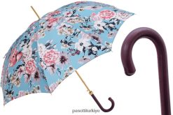 şemsiye | PASOTTI kadınlar 20 9a436-6 p - bordo deri saplı çiçekli şemsiye RZHTTX330