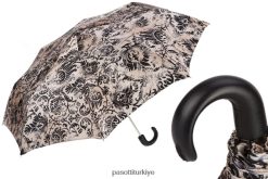 şemsiye | PASOTTI kadınlar 257 50998-44 p - siyah ve bej katlanır şemsiye RZHTTX597