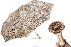 şemsiye | PASOTTI kadınlar 257 58002-6 p12 - leopar desenli ve zincirli katlanır şemsiye RZHTTX587