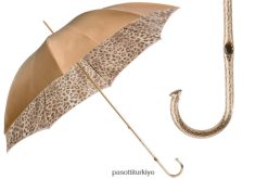 şemsiye | PASOTTI üniseks 189 52417-16 p5 - leopar desenli fildişi şemsiye, çift kumaş RZHTTX412